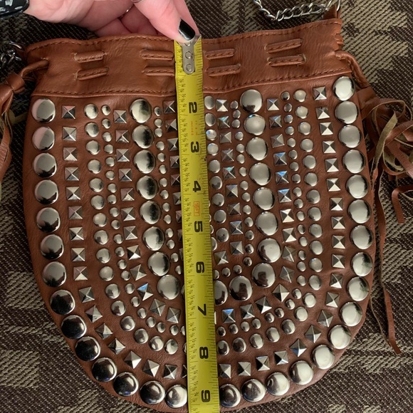 Drawstring leather mini crossbody - Picture 4 of 5